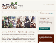 Tablet Screenshot of makegoodcoffee.com